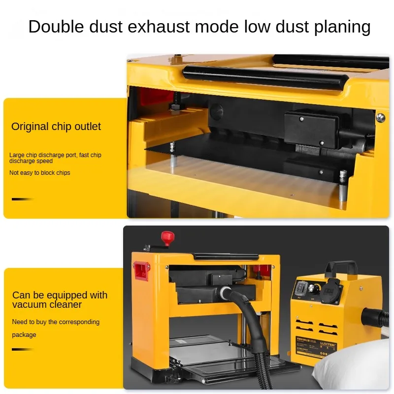 

MG-2000 13 Inch Woodworking Planer Multi-function 2000W High-accuracy Table Woodworking Thicknesser Wood Sander