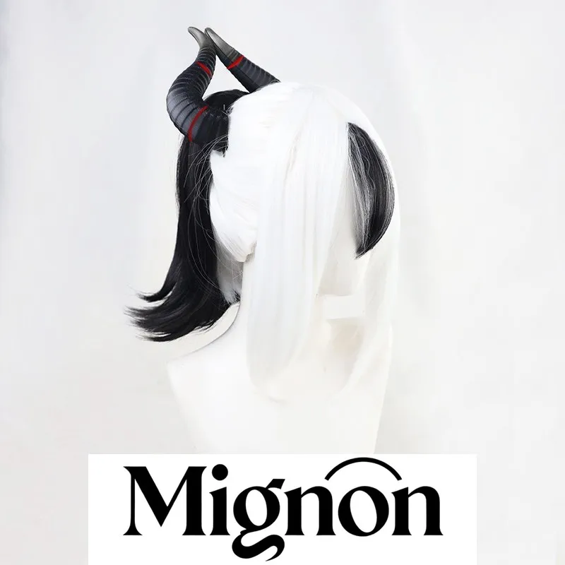 Blue Archive Kayoko cosplay wig black white high ponytail with prop Halloween gift