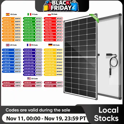 WERCHTAY Pannello solare tipo N da 300 W 10BB Efficienza di conversione del 25% per sistemi di energia solare residenziali sul tetto del camper fuori rete