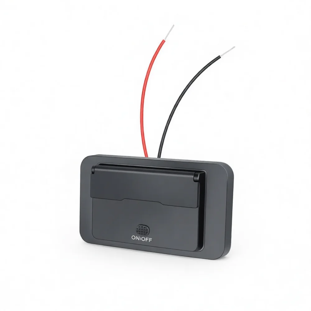 Dual QC Dual PD Car Charger Multi USB Power Socket For Bus RV Dashboard Built In Voltage Display And Safety Power Switch