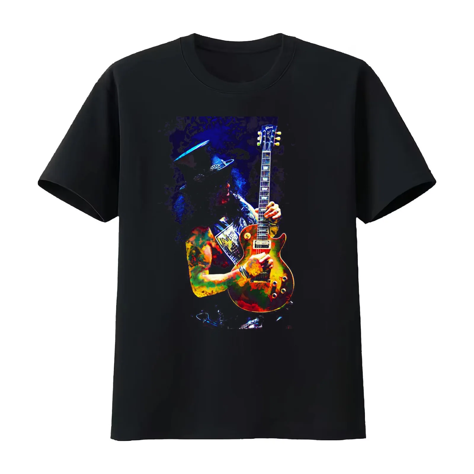 Slashs Fan Art T-Shirt Summer Casual Cotton Tee Oversized Streetwear Tops Vintage Graphic Print Loose Fit Short Sleeve