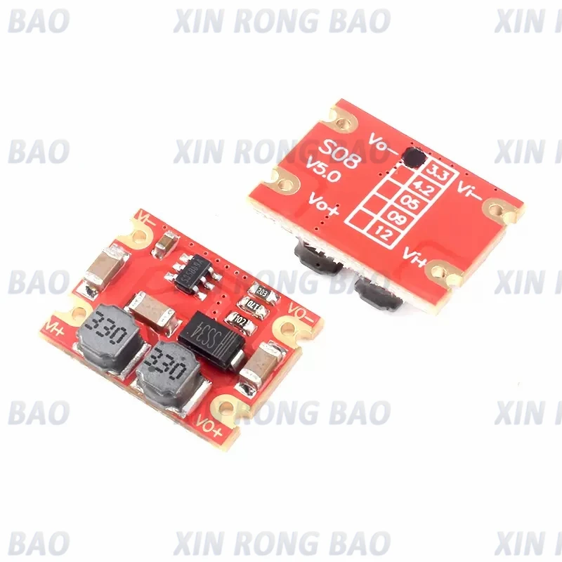 

DC automatic step-up step-down module 2.5V-15V to 3.3V 5V fixed output Boost Buck power module