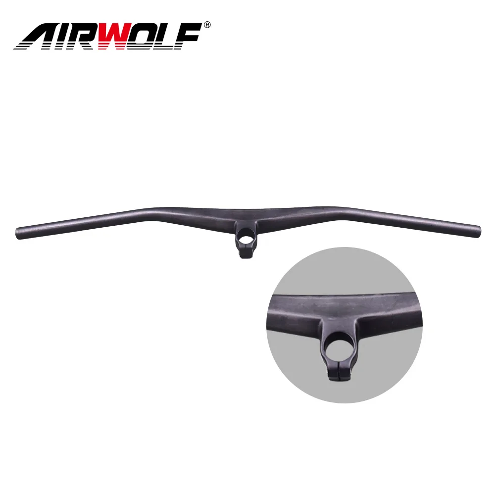 

AIRWOLF Carbon Handlebar Riser 2 Mountain Bike Handlebar 2 Degree Length 600-800mm Stem 40 50 60 70mm Integrated MTB Handlebar