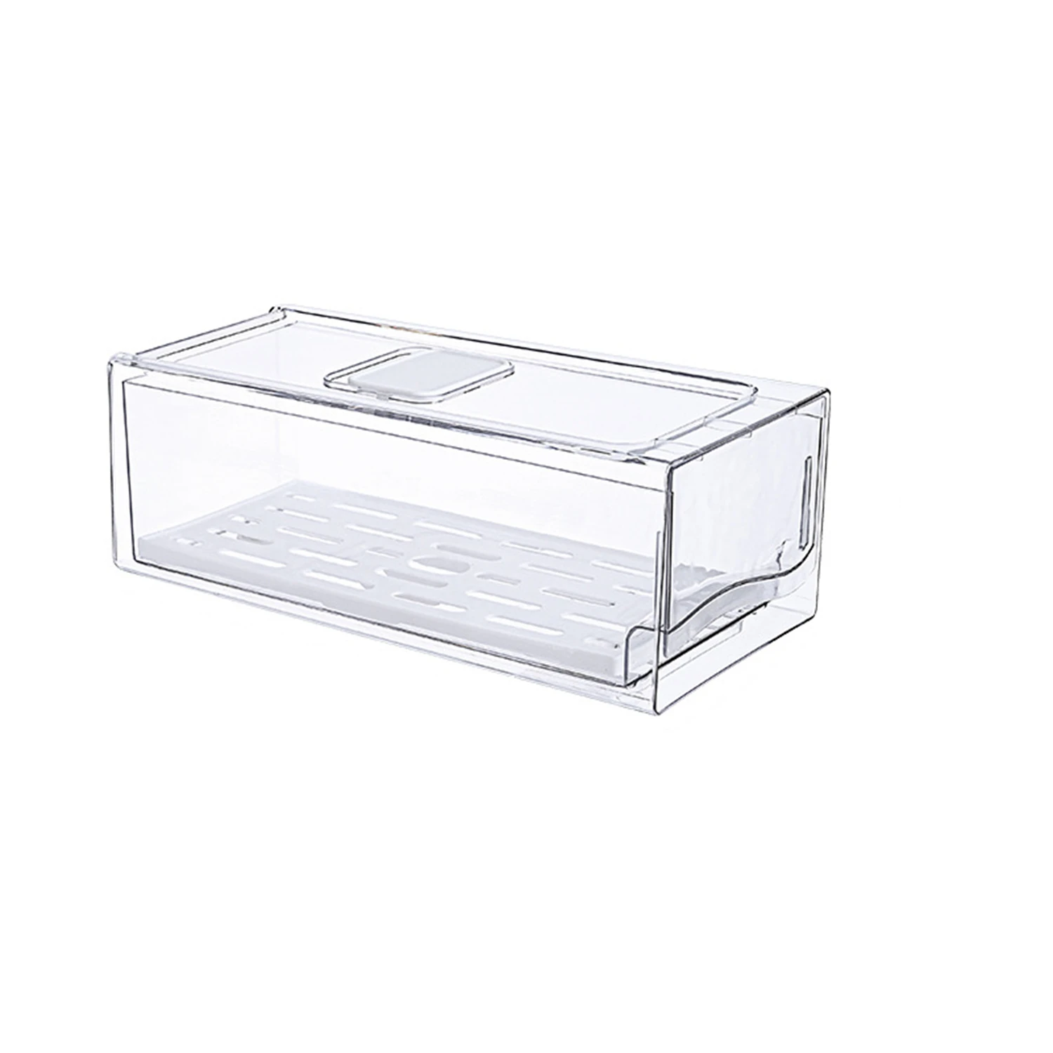 1pc kitchen refrigerator storage box drawer type fresh-keeping box can be superimposed on eggs, freezing storage box