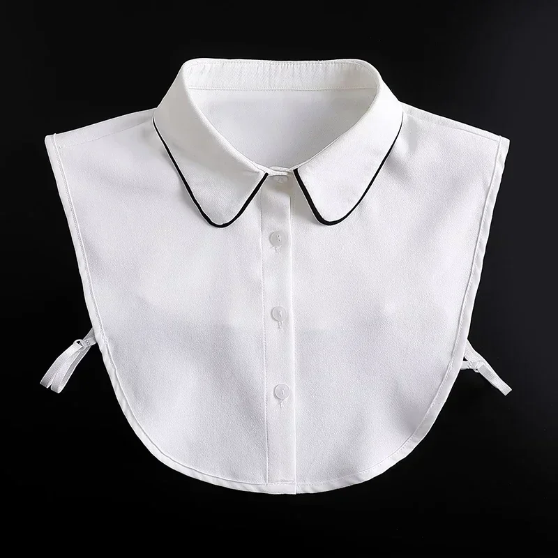 Formal False Collar Women Embroidery Faux Col Half Shirt Blouse Fake Collars Sweater Shirt Detachable Collars Accessories