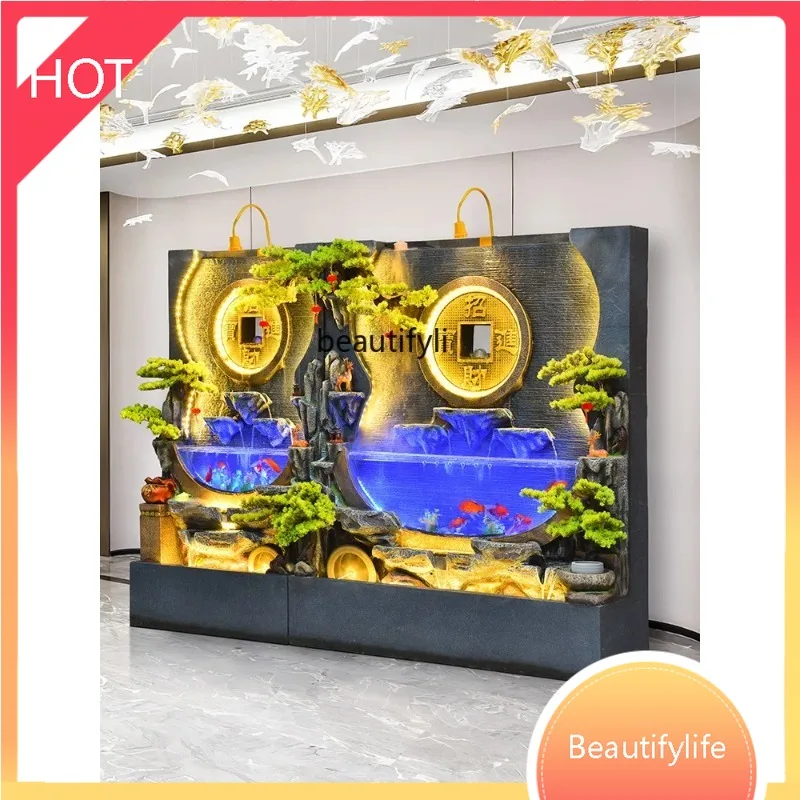 

a029 Large rockery, flowing water courtyard, fish pond landscape office, villa decoration, lucky ornament, living room