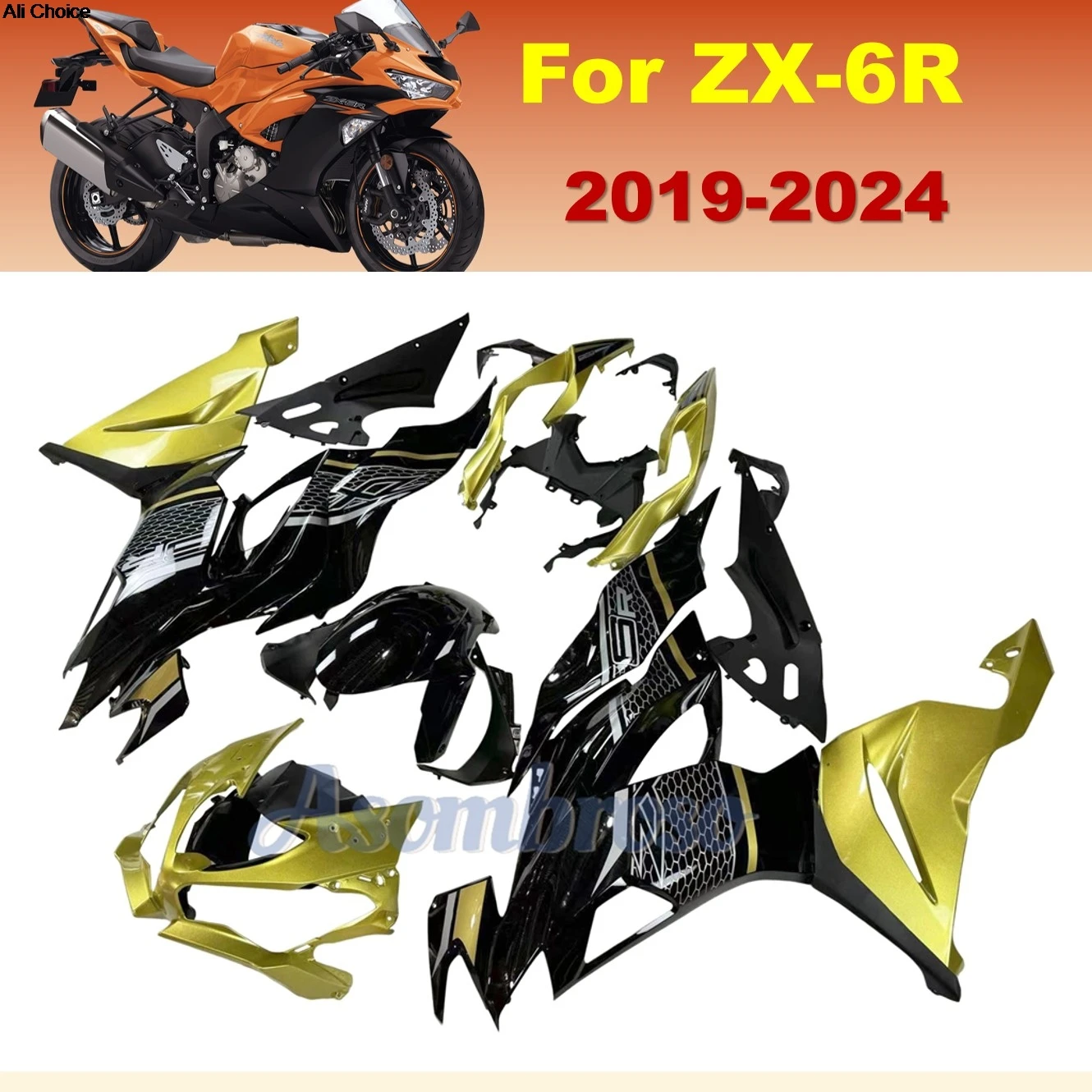 

ZX6R 2019-2023 Fairing Kit For Kawasaki 636 Ninja ZX 6R 2020 2021 2022 ZX-6R Honeycomb Sticker Bodywork Shell Cowl