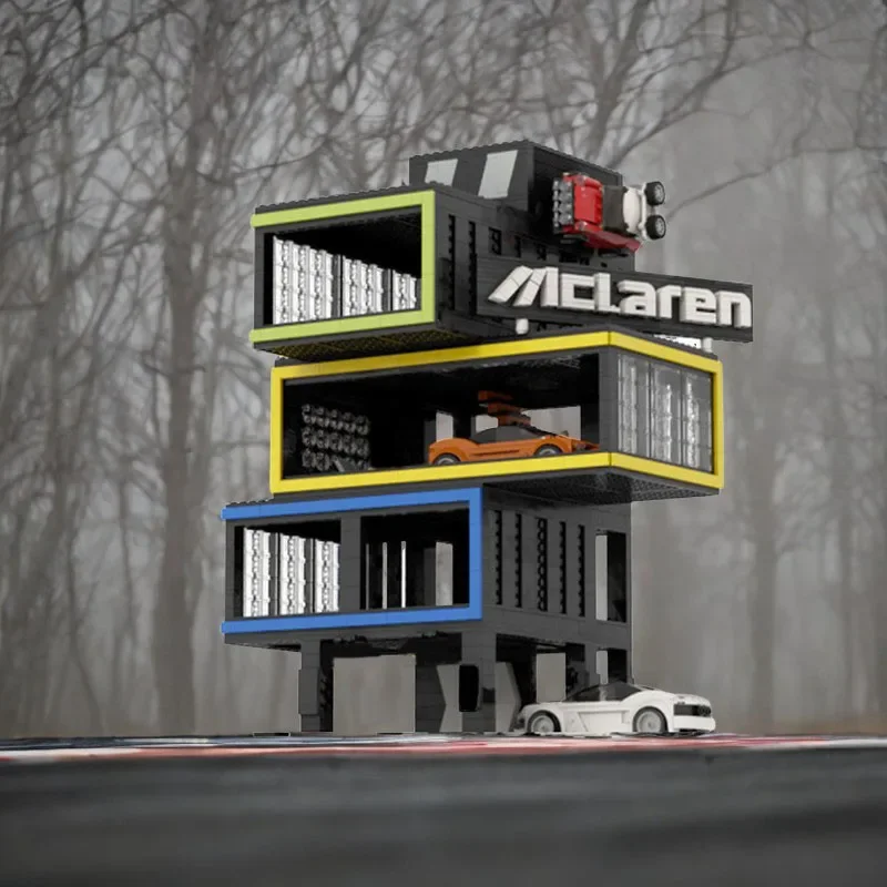 

1904 шт. MOC Motor Studio PARKING LOT модульная развивающая игрушка «сделай сам» детские блоки для подарков на Рождество и день рождения