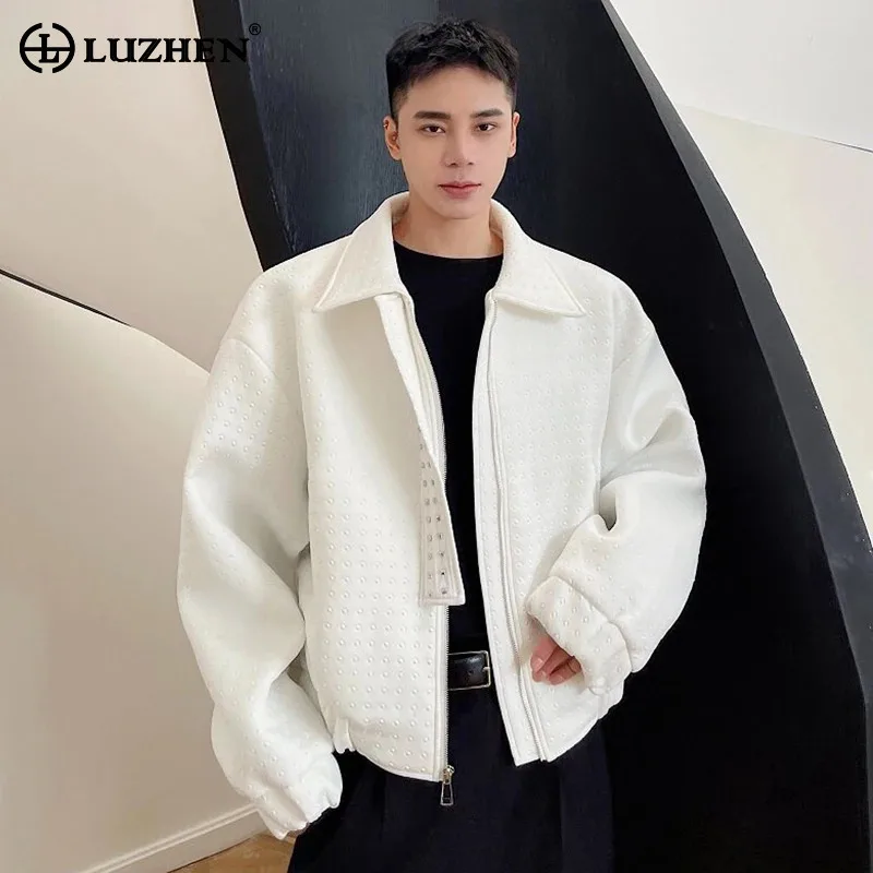 

LUZHEN Personalized Patchwork 2025 Polka Dots Spring Design Original Casual Jacket Men's Fashion Elegant Male Loose Coat JY5520