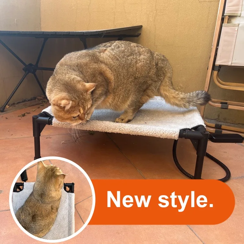 Pet heating pad camp bed is soft and comfortable, and a variety of fabrics can be selected for high-foot beds