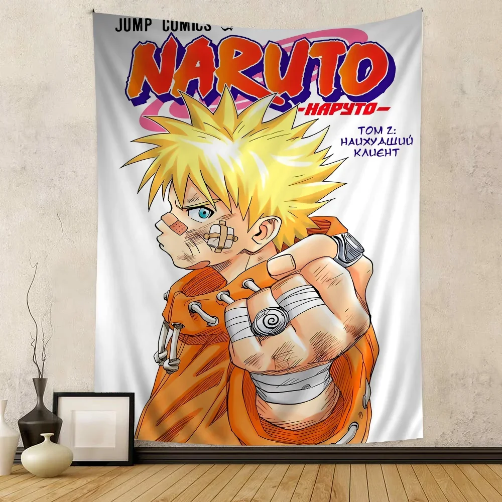 Anime N-Narutos Colorful Tapestry Wall Hanging Bohemian Wall Tapestries Mandala Wall Art Decor