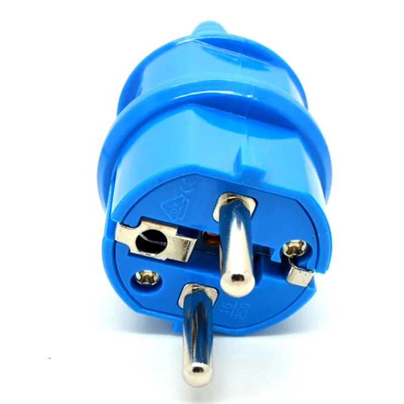 Zwart wit blauw 16A 250V EU 4.8mm pin montage bedrading plug Duitsland Frankrijk Korea Nederland Spanje industrie waterdichte plug