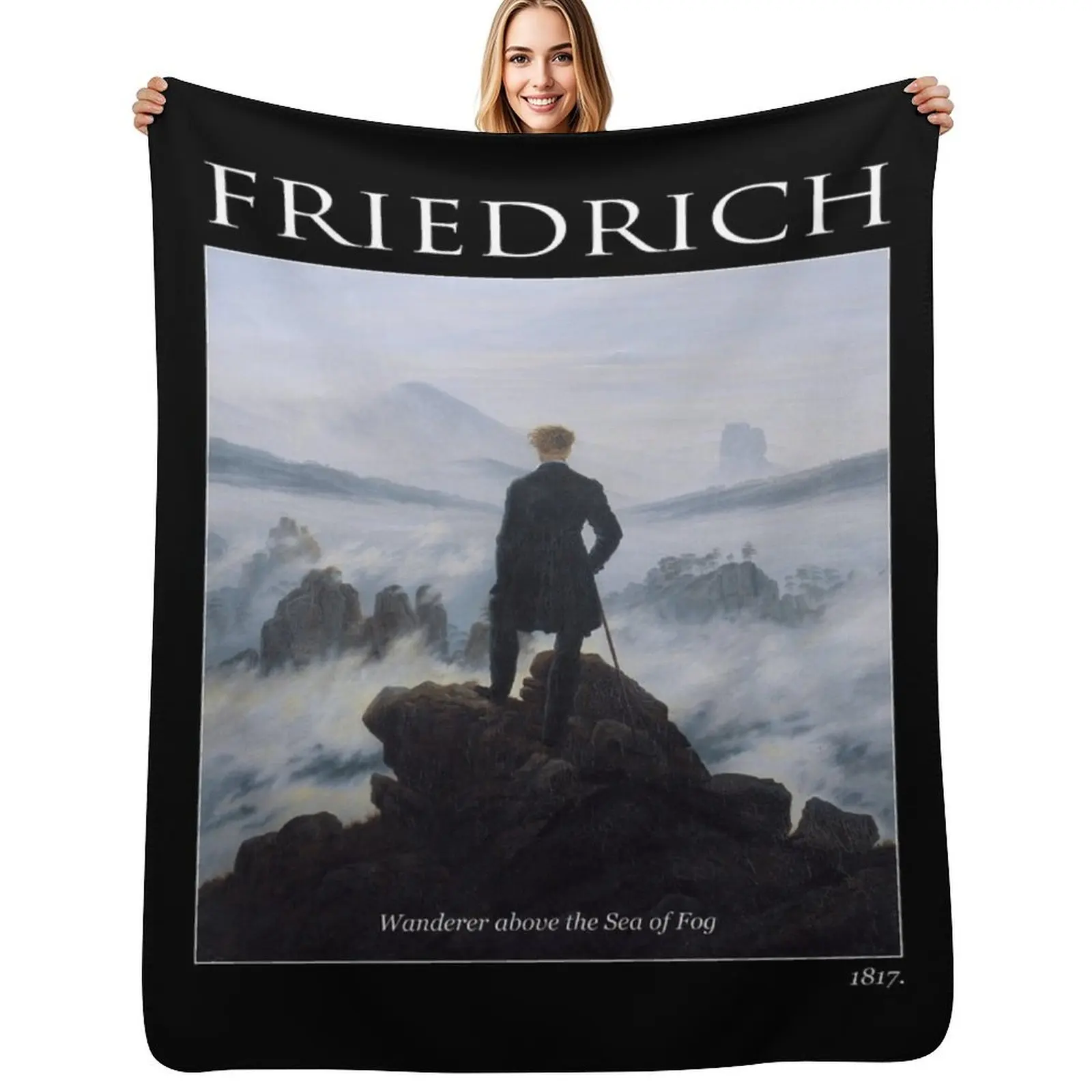 

Wanderer above the Sea of Fog (Caspar David Friedrich) Throw Blanket christmas decoration Designers Kid'S Blanket
