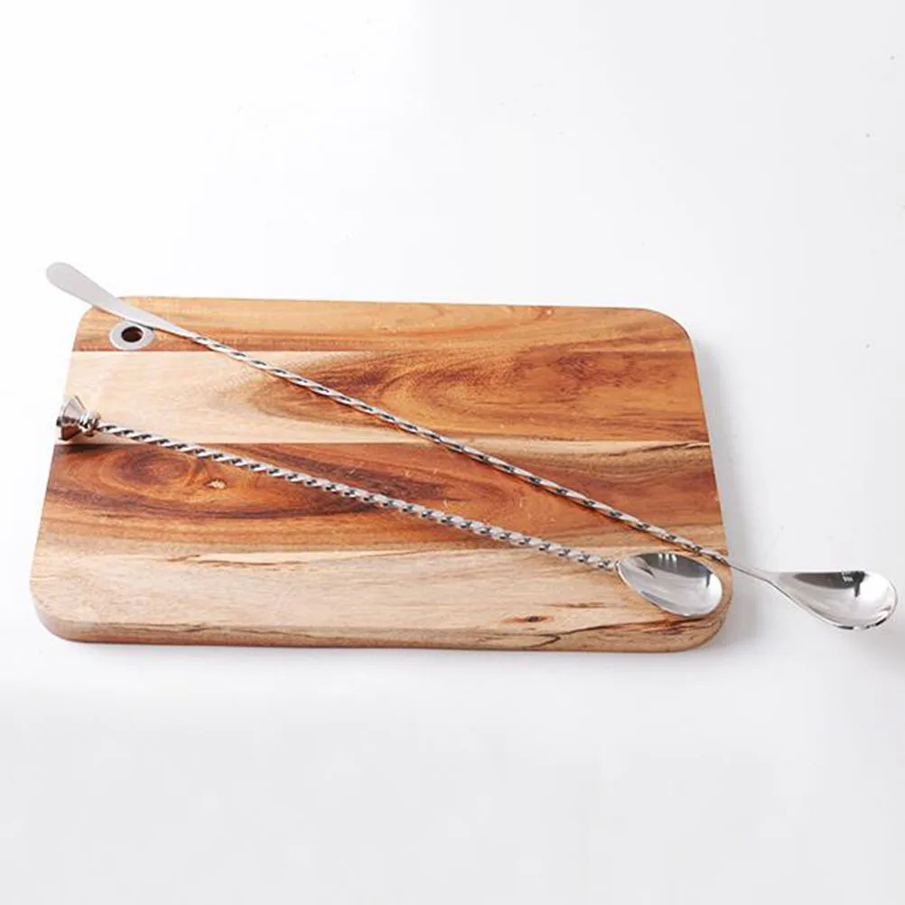 

Stainless Steel Bar Cocktail Spoon Long Twisted Handle Mixing Spoon for Iced Tea Coffee Sundaes Beverages