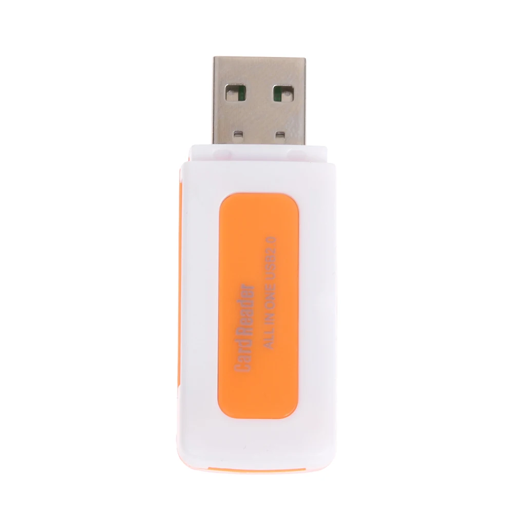 قارئ البطاقات الذكية USB2.0 صغير 4 فتحات للبطاقات SD/MMC TF MS M2