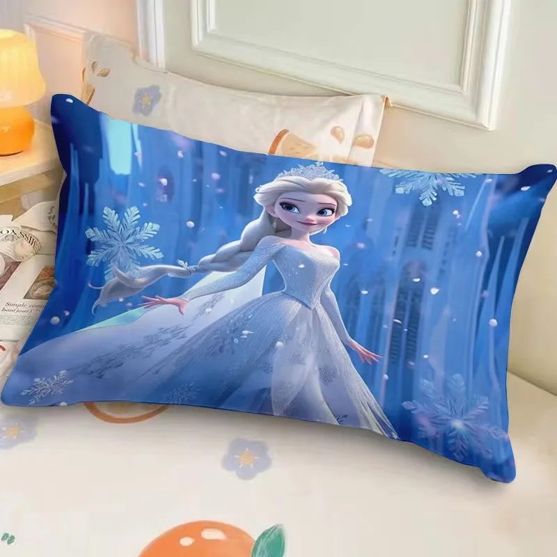 Frozen Elsa creatieve cartoon schattige Q-versie bedrukt girly hart thuis slaapkamer studentenslaapzaal rechthoekige kussensloop decoratie