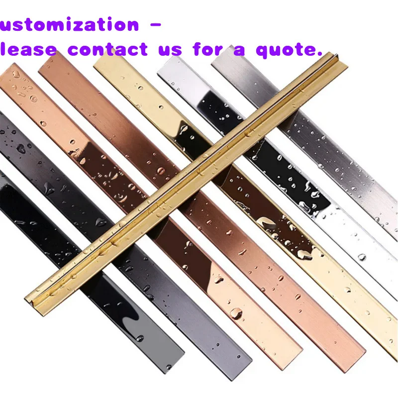 custom.Foshan Factory Hot Sale Modern Metal Ceramic Corner Stainless Steel Tile Trim Hotel Bar Club Bath Center Shopping Mal