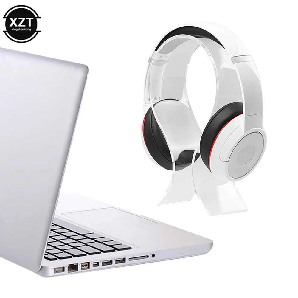 U-shaped Acrylic Headphone Rack Headphone Rack Display Rack Desktop Portable Headphone Accessories Desktop Storage Rack 헤드셋 거치대