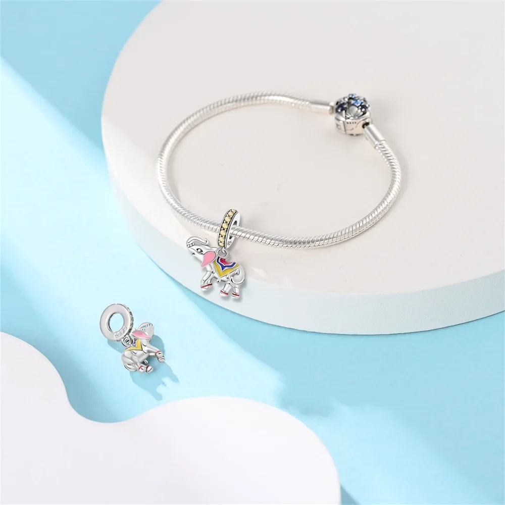 Perle de charme en argent regardé 925 pour femme, Dakota ide du désert, chameau, éléphant, convient au bracelet Pandora original, bijoux à bricoler soi-même, exécutif