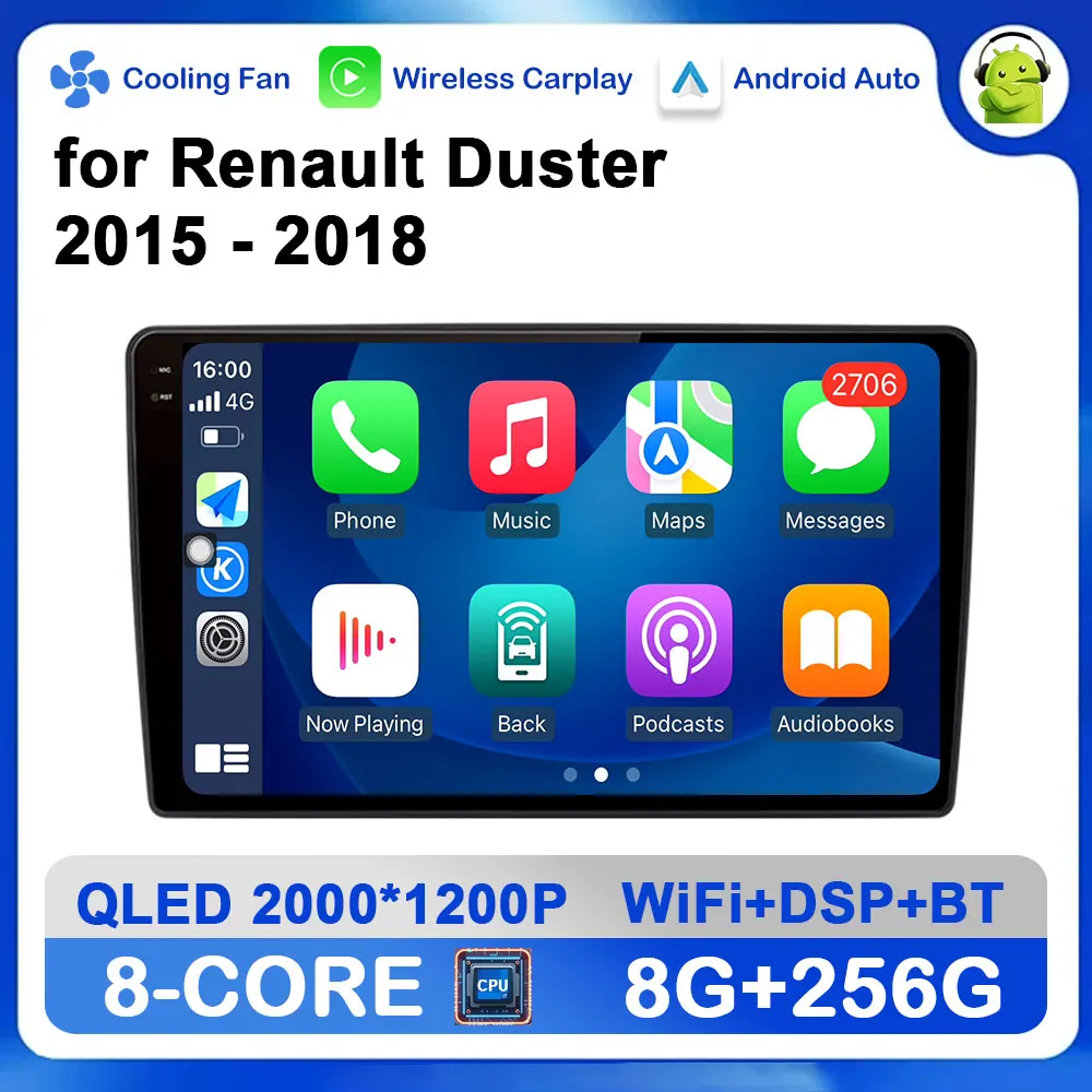

GPS Navigation Android OS for Renault Duster 2015 - 2018 Car Radio Video Multimedia Player Touch Screen DSP Stereo 4G Auto Tools