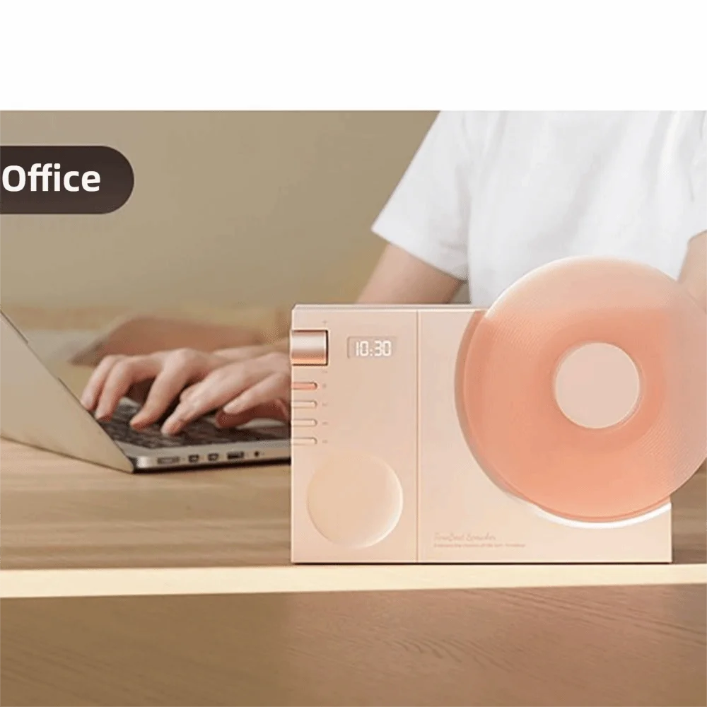 

High-Definition Sound Bluetooth Speaker Vintage Style Clock Display Clock Speaker Vinyl Record Design Super Bass