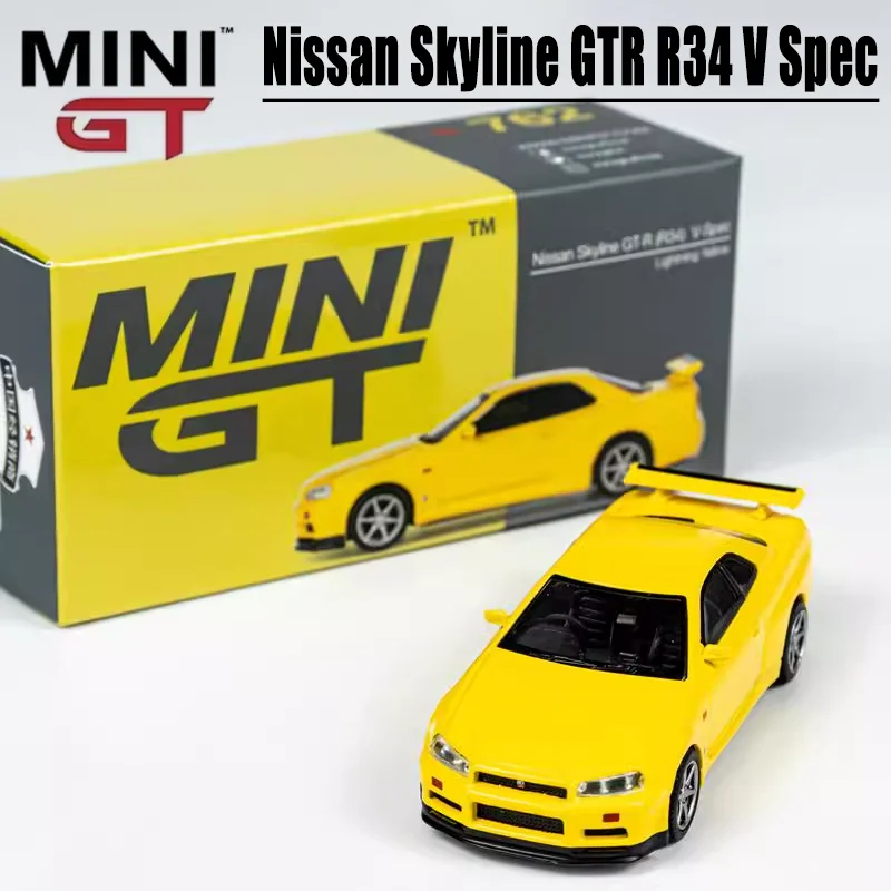 

MINIGT Scale 1/64 Nissan Skyline GTR R34 V Spec Alloy Toy Diecast Metal Model Gift