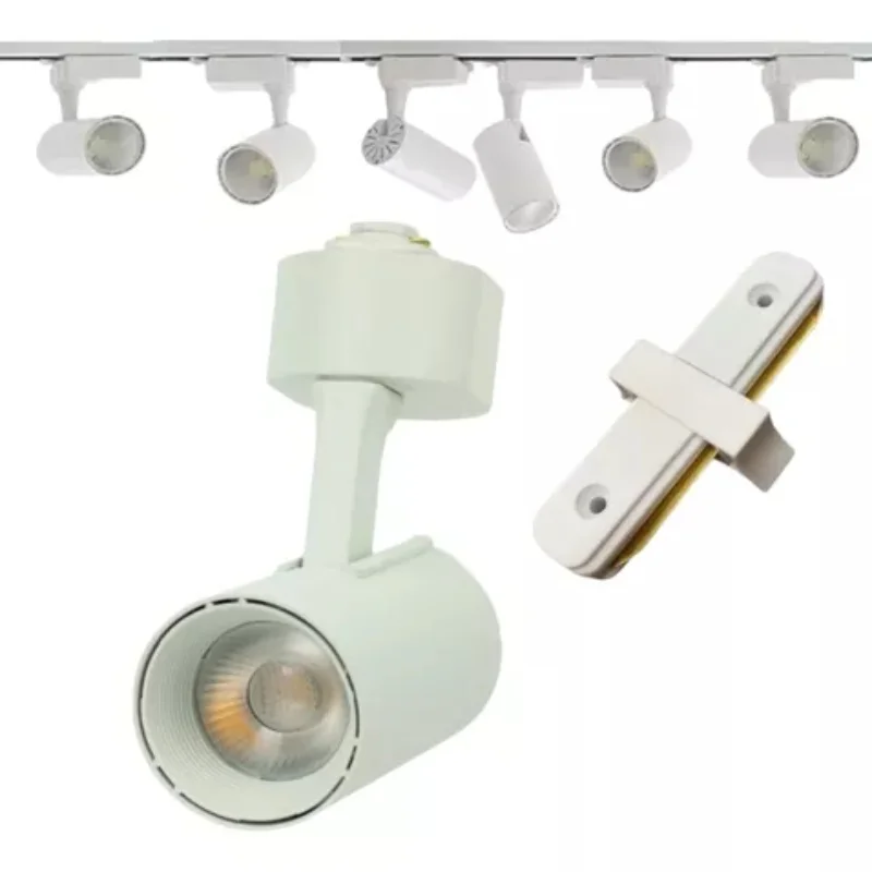 Rail  2m White + 6 Spots  7w Warm Luminaires Ceiling Lights