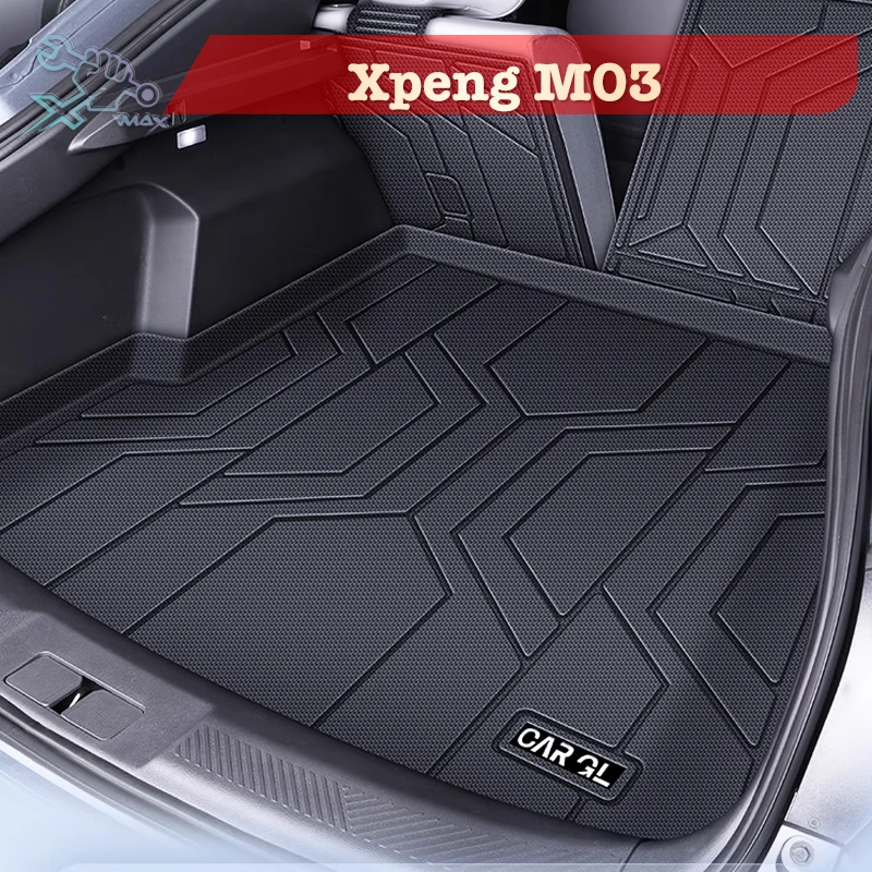 For Xpeng‌ M03 2024 TPE Custom Fit Car Trunk Mat All Season Black Cargo Mat 3D Shaped Laser Measured Trunk Liners