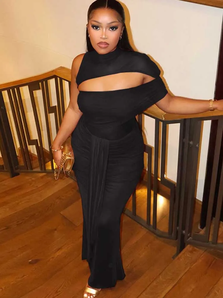 Damska czerwona sukienka świąteczna dzianinowa z wycięciem przy dekolcie seksowne sukienki damskie okrągły dekolt elegancka szykowna wieczorowa długa sukienka wyszczuplająca talię