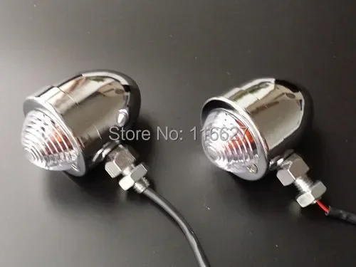 

Panhead Chrome Bullet TURN SIGNAL LIGHT For Harley CLubman Bobber Chopper Cruiser Big Dog Streetfigter Cafe Racer Old School