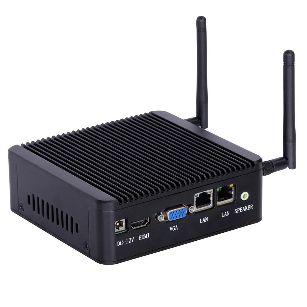ELSKY Mini Pc with Rs232 and Lpt Fanless J1900 Quad Core 2.0GHz NANO PC with 4 USB and 1COM/RS232 (J1800 Option)pocket Pc