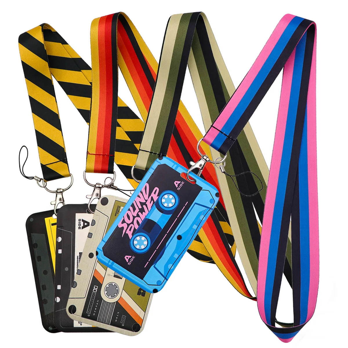Tape Lanyards for Keys Colorful Neck Strap ID Card Phone Straps Badge Holder Hang Rope Keychain Accessories Gifts for Friends