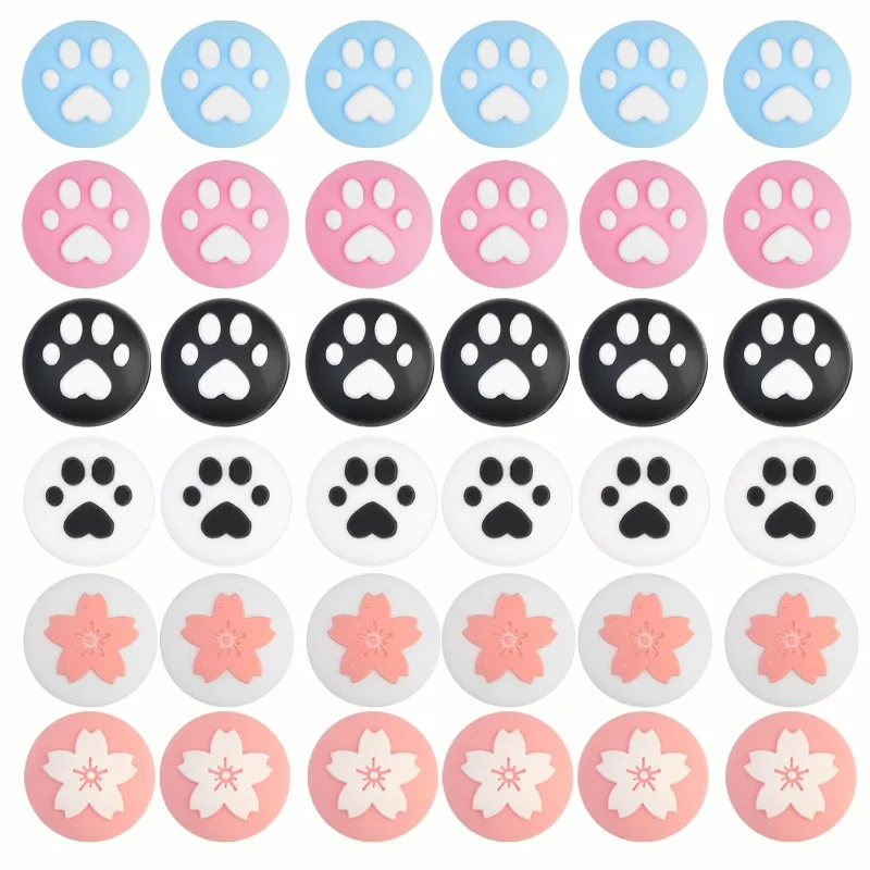 4PCS Data Frog Soft Silicone Thumb Stick Grips Cap For R36S Retro Handheld Console RG35XX Handheld NS Lite Joy Con Cover Protect