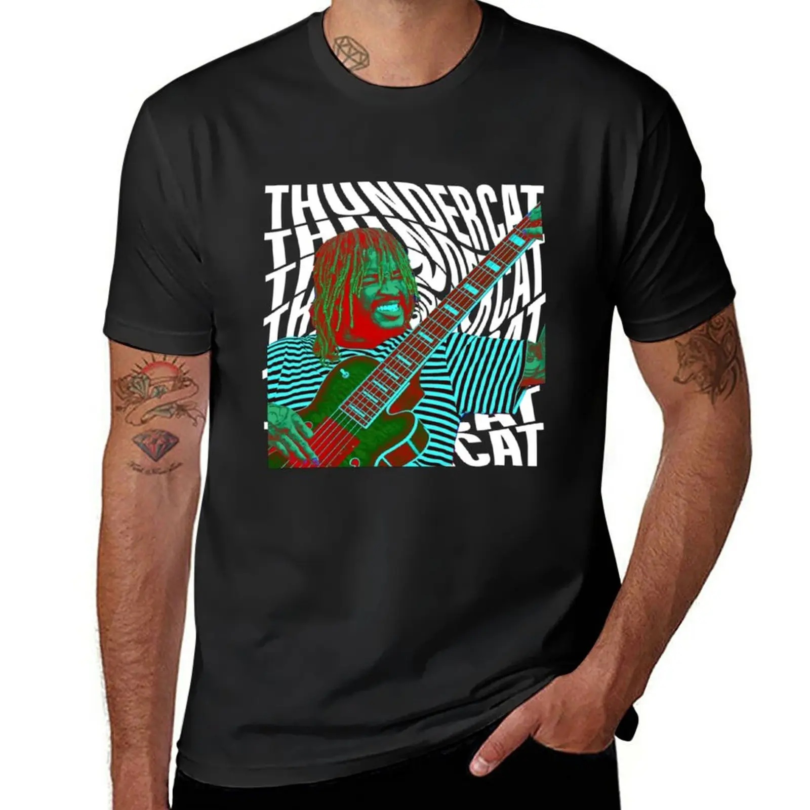 New amercian bass guitar, Thundercat T-Shirt blank t shirts anime clothes T-shirts for men cotton