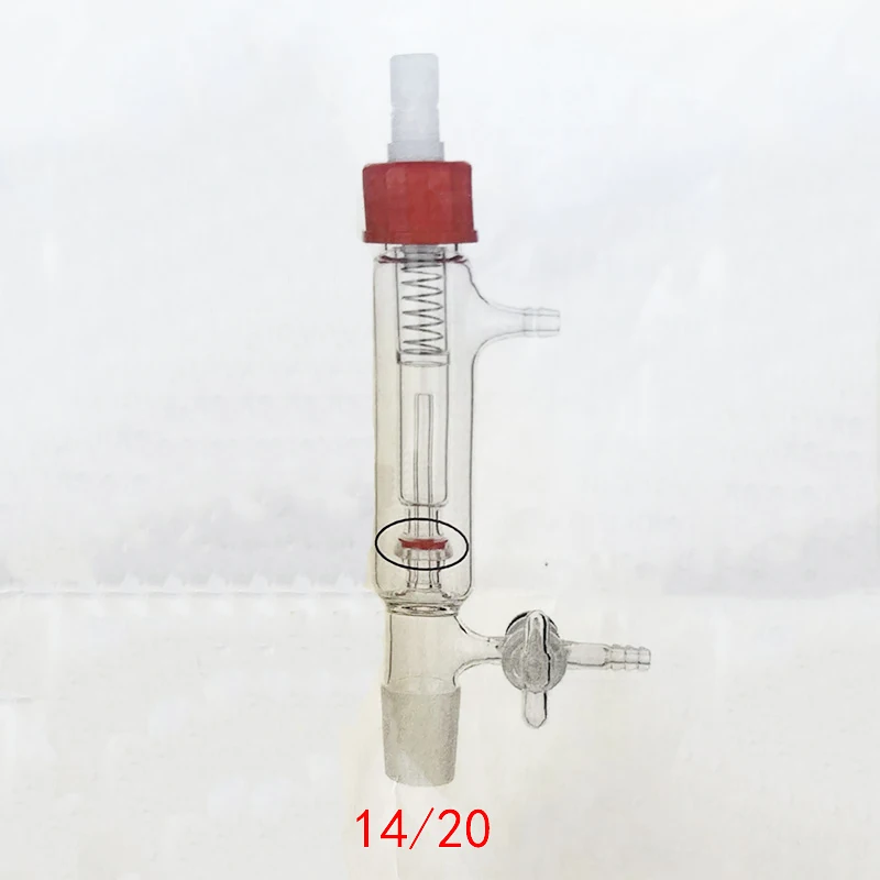 

SYNTHWARE Adjustable bubbler, Male joint 14/20, With glass valve, Borosilicate glass, B25