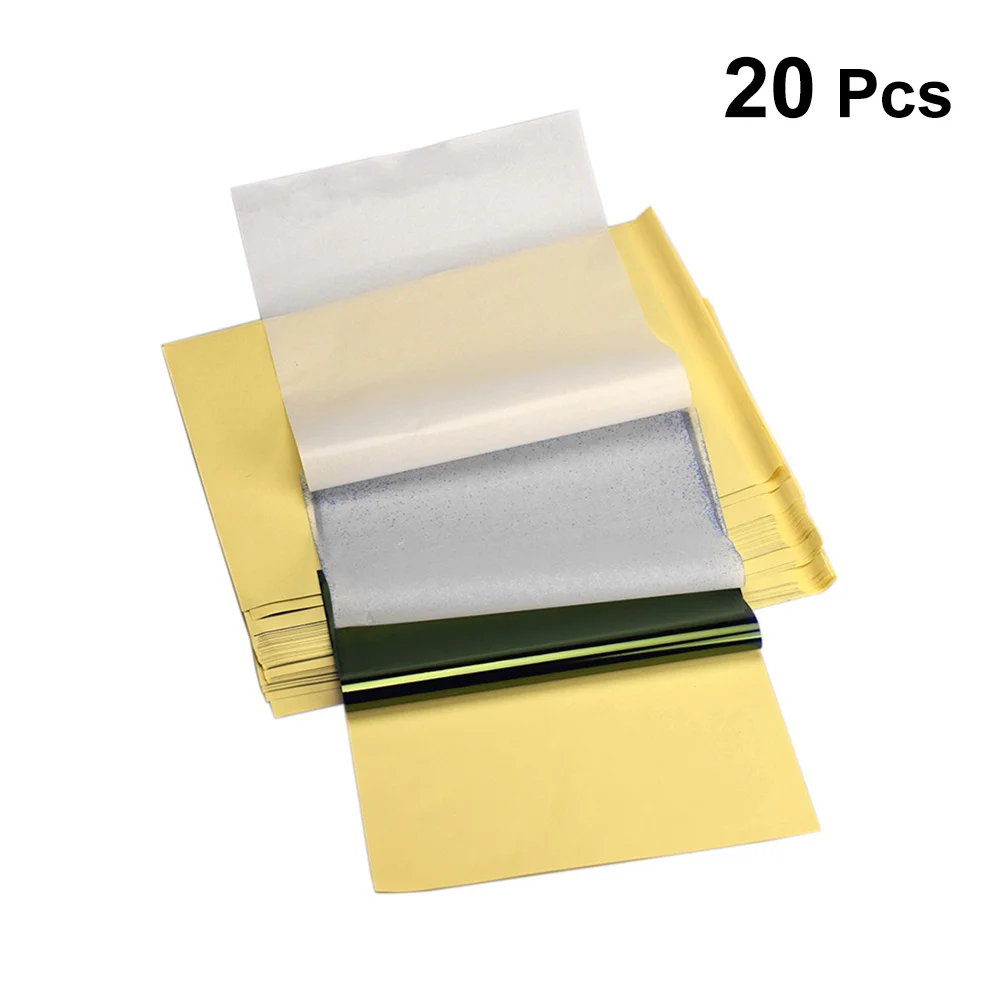 

20Pcs Tattoo Transfer Paper Professional Special Material Safe Tracing Stencil Paper for Transfer and Body Art