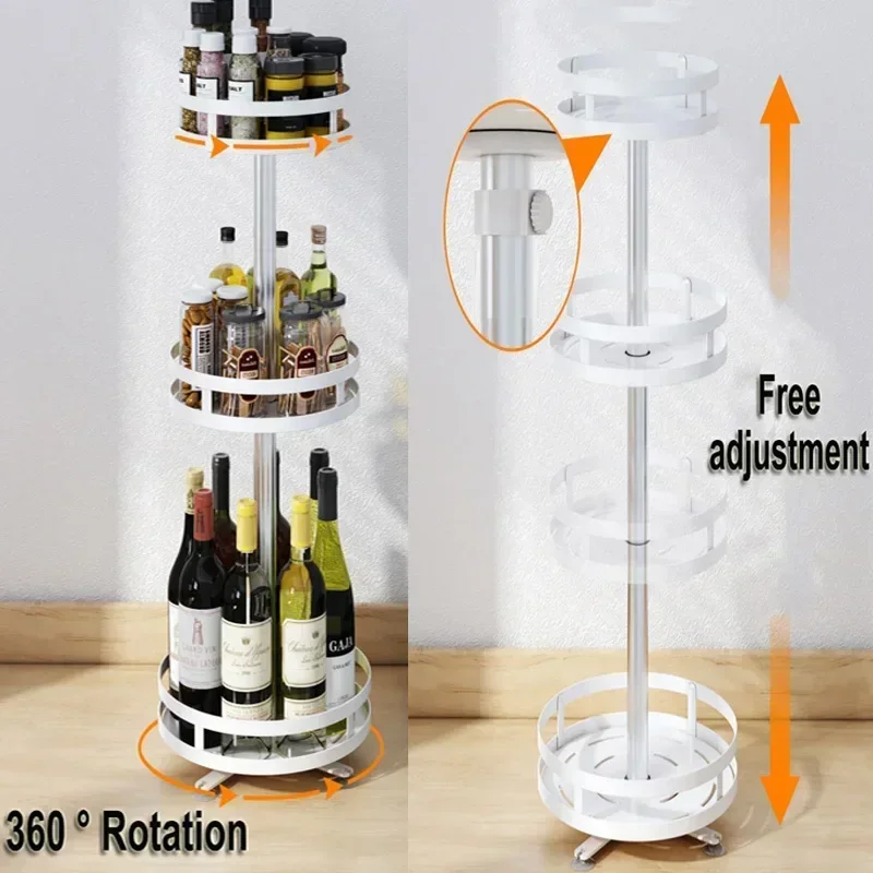 Organizzatore da cucina Porta spezie 360 °   Vassoio portaoggetti rotante per condimenti, portaoggetti multiuso per piano di lavoro della cucina