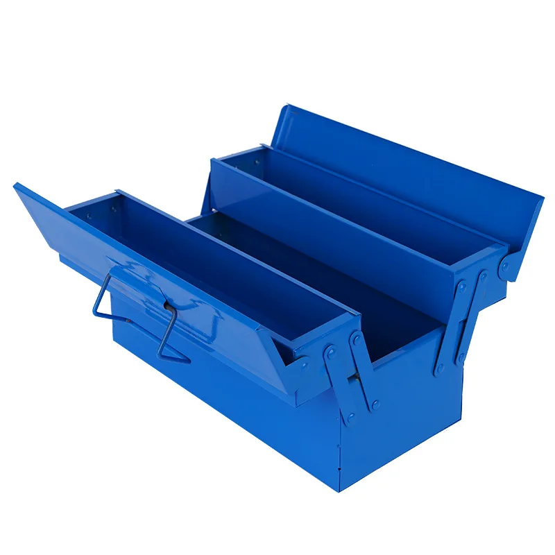 1PC Blue Double Layers Tool Box Multifunctional Metal Storage Box Household Electrician Hardware Maintenance Tools Box