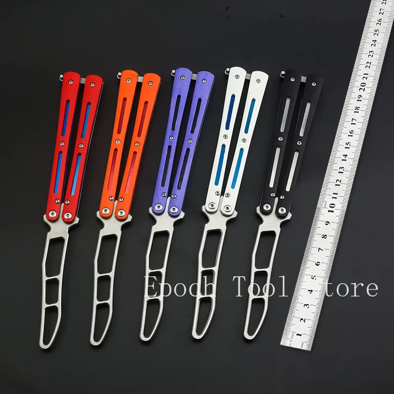 NEW Training Balisong Portable Butterfly Knife Foldable Pocket Flail Knife Uncut Blade Outdoor EDC Games Knife Men’s Gift