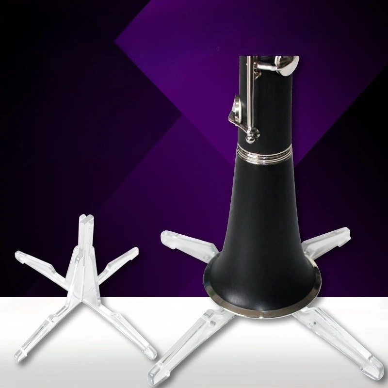 

Bb Clarinet Stand - Portable Transparent Plastic Holder for B Flat Clarinet Instrument Accessories