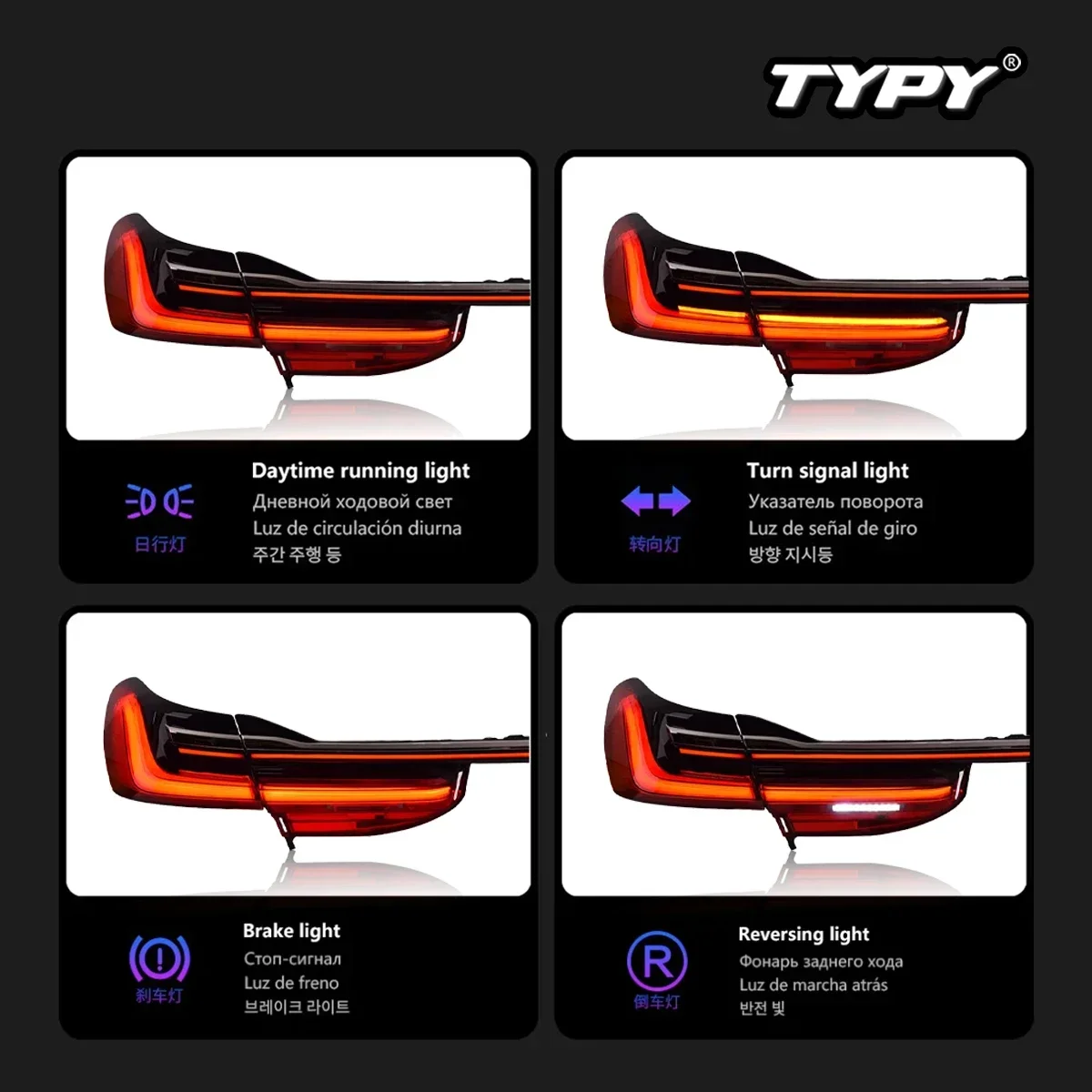 

TYPY New LED Tail Lamp Upgrade Modified For BMW 7 Series G12 G11 Taillight 2015-2018 Dynamic Signal Tail Lamp Auto Accessories