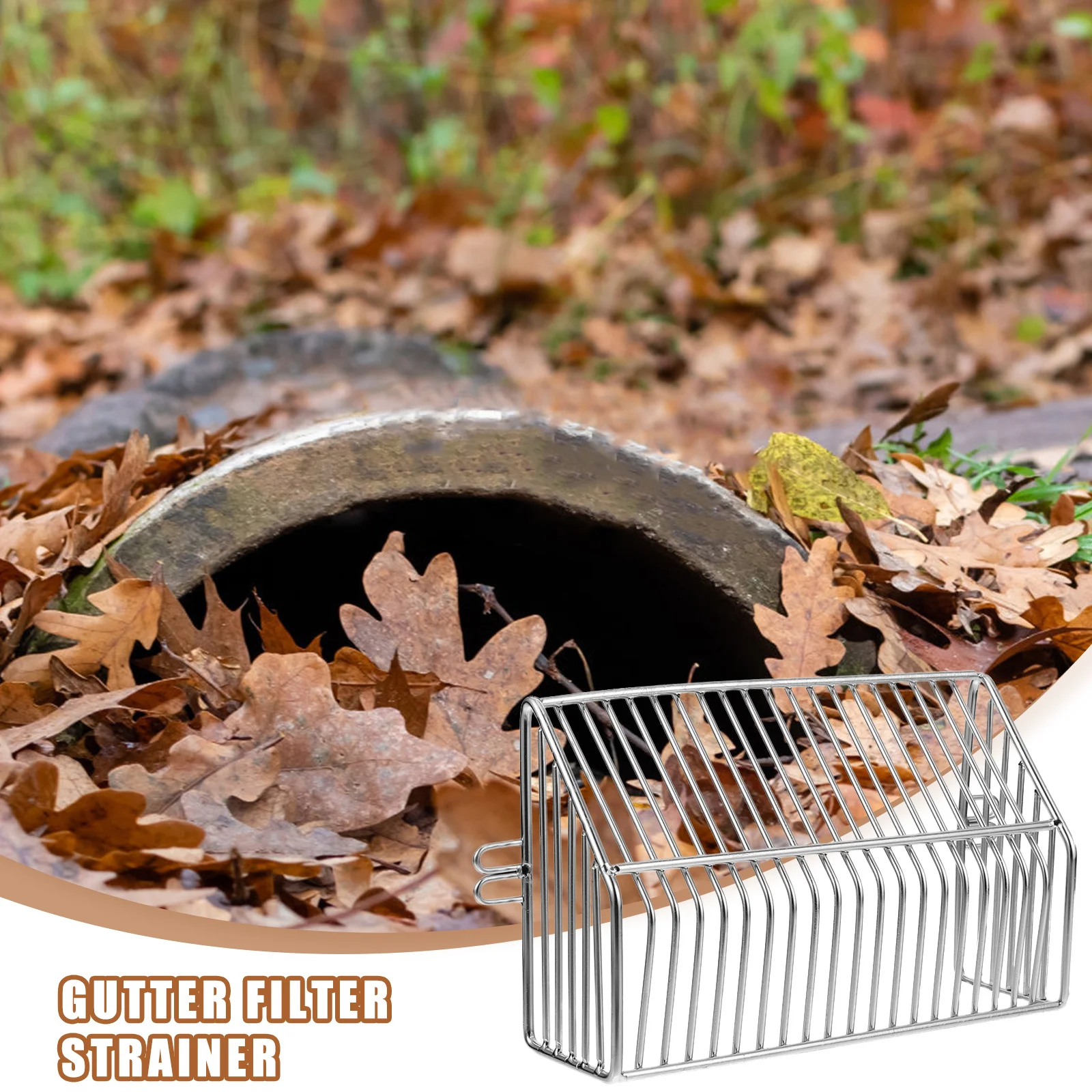 

1pcs Gutter Downspout Guard Stainless Steel Filter Strainer For Roof Drainage Balcony Rooftop Rain Gutter Filter Net Cover Pipe