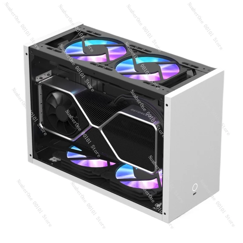 M6P ITX Mini Case, 240 Water Cooled Portable Small Desktop Desktop Computer Host Box