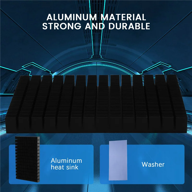 5X مشعاع ألومنيوم ذاتي الصنع لبطاقة الرسومات RTX 3080 3090 الخلفية VRAM، لوحة خلفية MOD GPU 150X90x15mm-A74Z #3