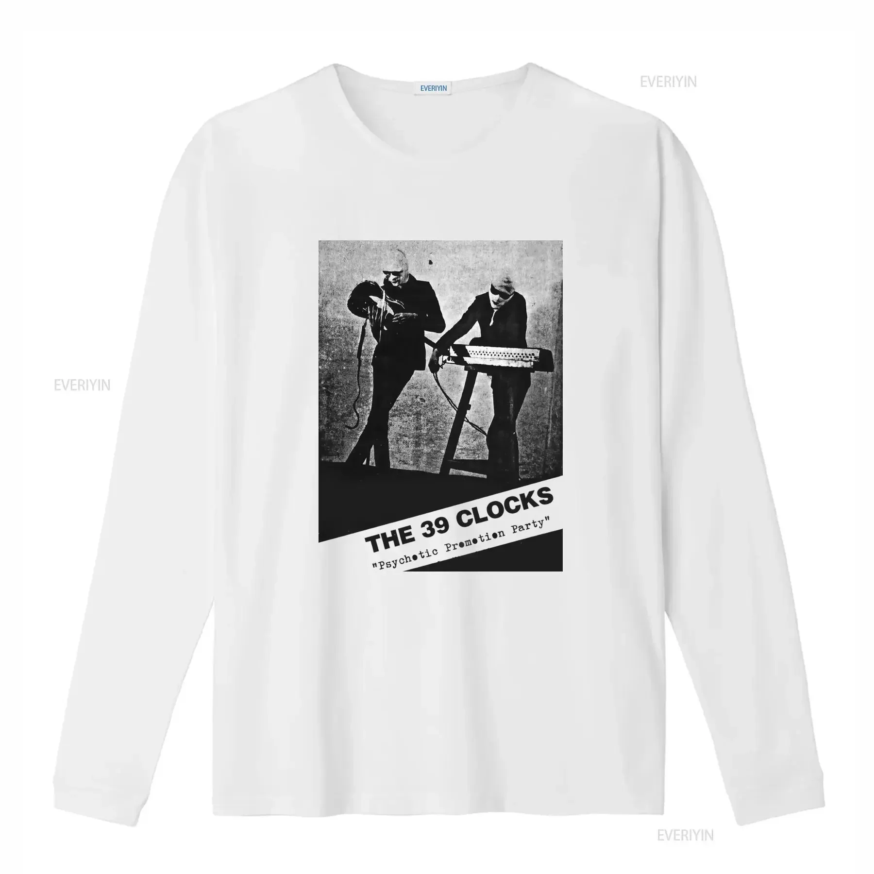 ' The 39 Clocks Music T Shirt Swell Maps K Fall Birthday Party CD LP Church Print Casual Round Neck for Wear Merch Style Fans