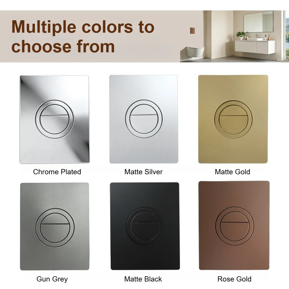 Dual Flush Push Button Compatible with Grohe GD2 Cosmopolitan 38732/38966 Concealed Wall-mount Toilet Tank Cover Replacement