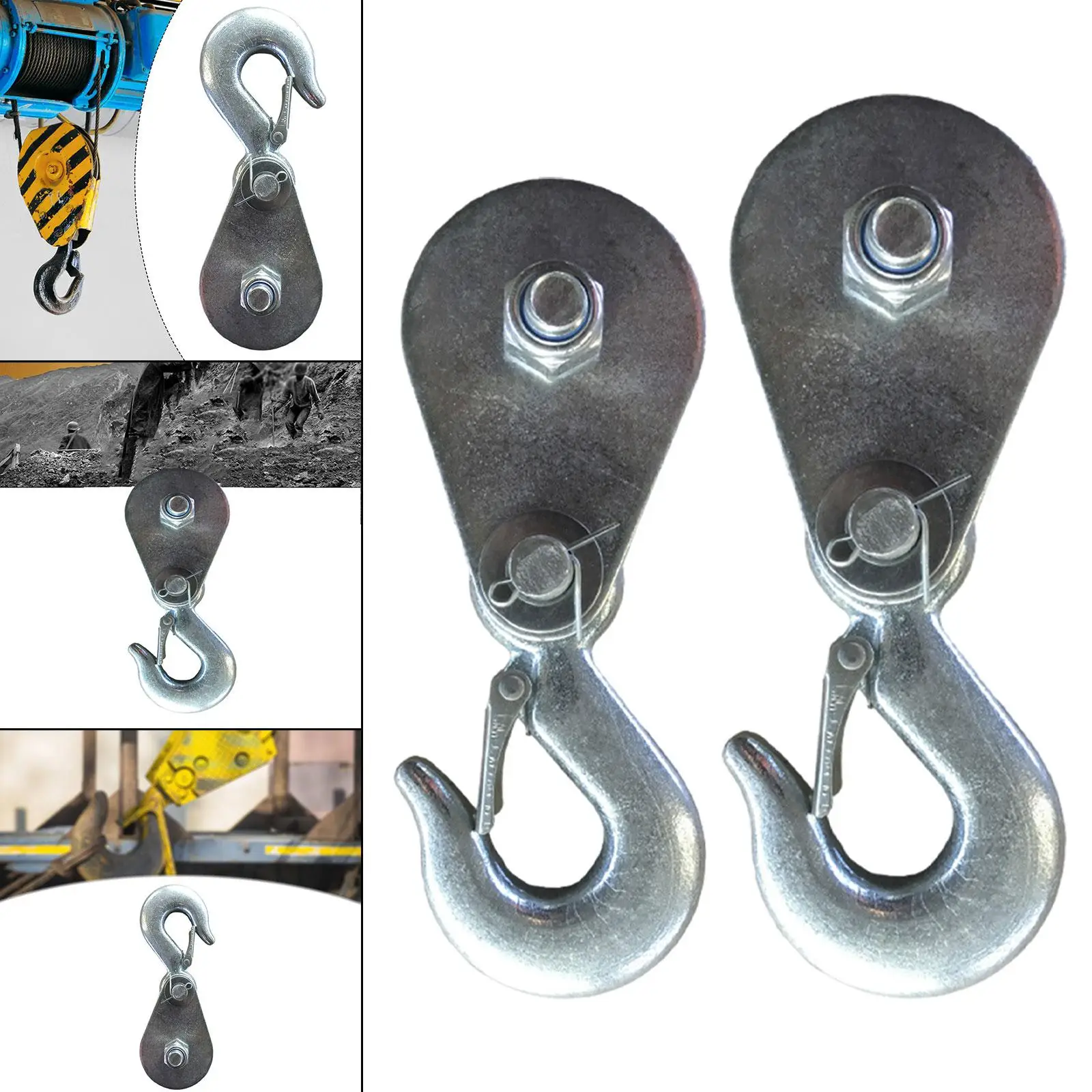 Polea de elevación de cuerda de alambre con gancho, rueda de remolque multiusos de alta resistencia para tendedero, equipo de Fitness, gimnasio en casa, remo LAT