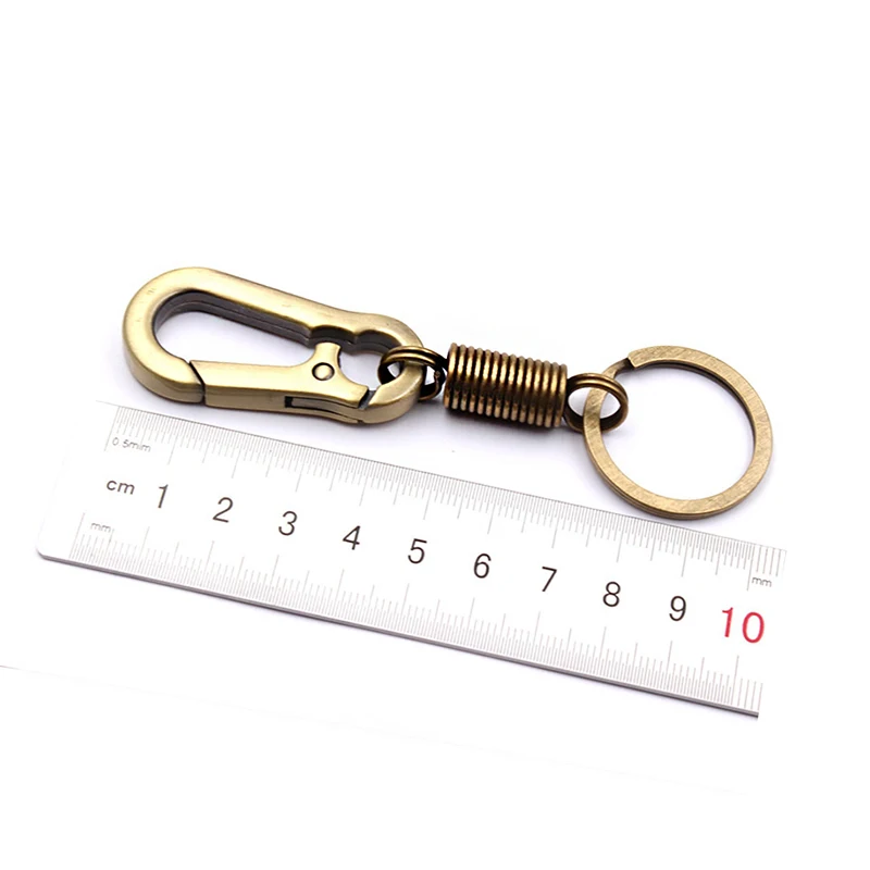 Bronze Color Blank Keyring Keychain Split Rings Keyfob Key Rings Lobster Clasp Key Pendant Buckles Carabiner Keychains