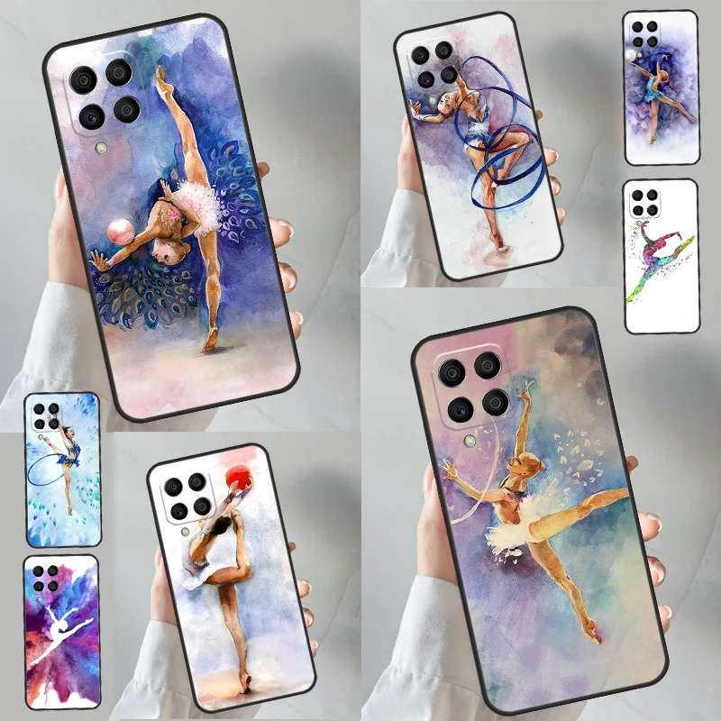 Gymnastics Oil Painting For Samsung Galaxy M53 M33 M13 M12 M32 M52 M14 M34 M54 M20 M21 M31 M51 M30s M15 M55 Case