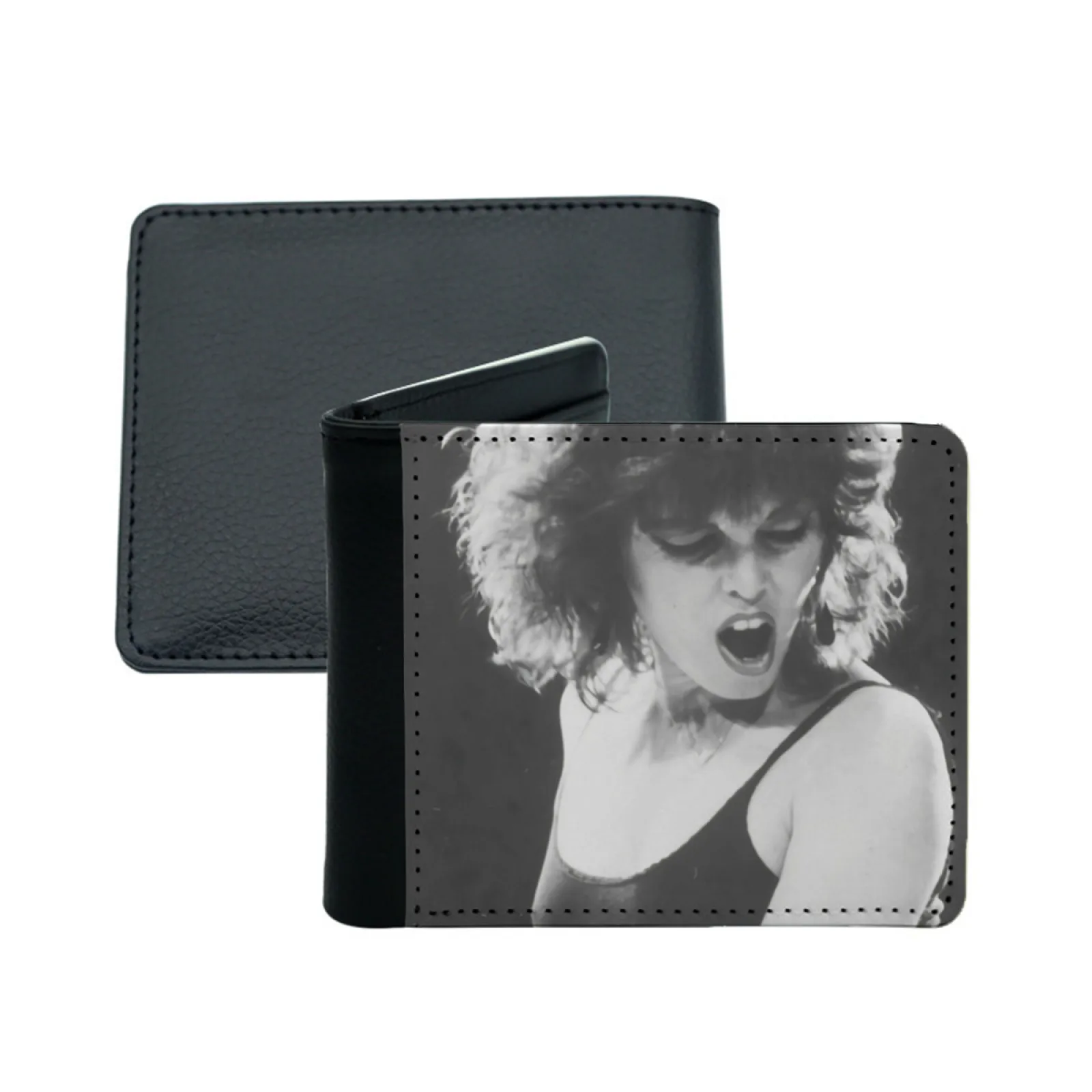 Tour de aniversario Nueva cartera para hombre Cartera corta de cuero Pu de moda Cartera para múltiples tarjetas Pat Benatar Pat Benatar Horror para mujer